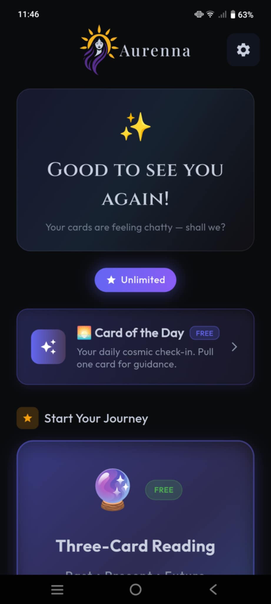 Aurenna AI app screenshot 1